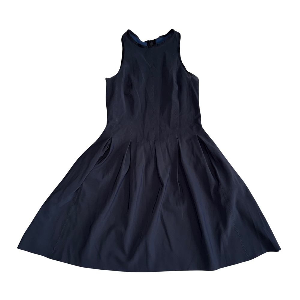 Lululemon Here For It Dress Women 6 Navy Blue Excellent Pleated Racerback Mini